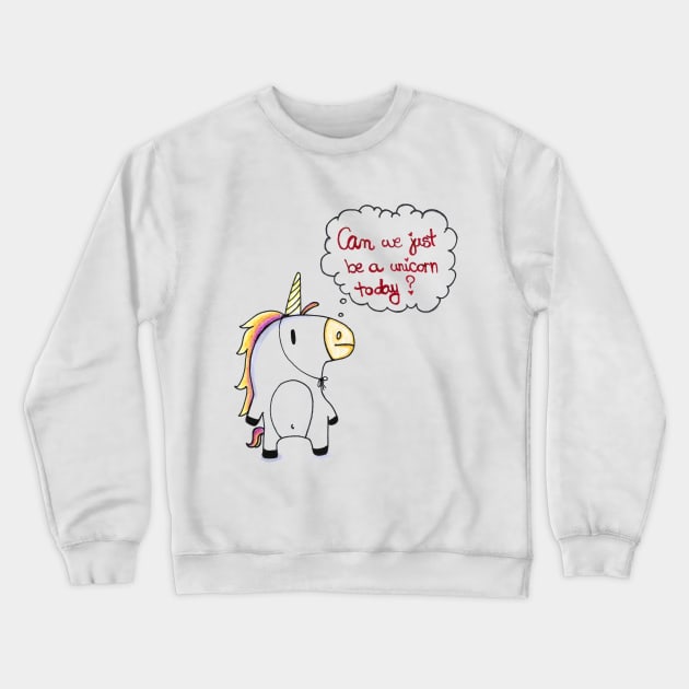 Be a unicorn cute rainbow kids print Crewneck Sweatshirt by BalumbaArt